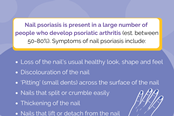 What are the symptoms of nail psoriasis?