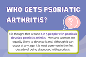Who gets psoriatic arthritis?