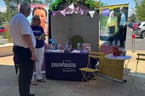 Laura B Chatting - Rushden Lakes Info Stand 2025